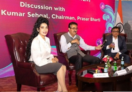 Mukesh Modi Moderates Waves OTT Cultural Dialogue at Indian Consulate in New York with Navneet Sehgal and Simran Ahuja