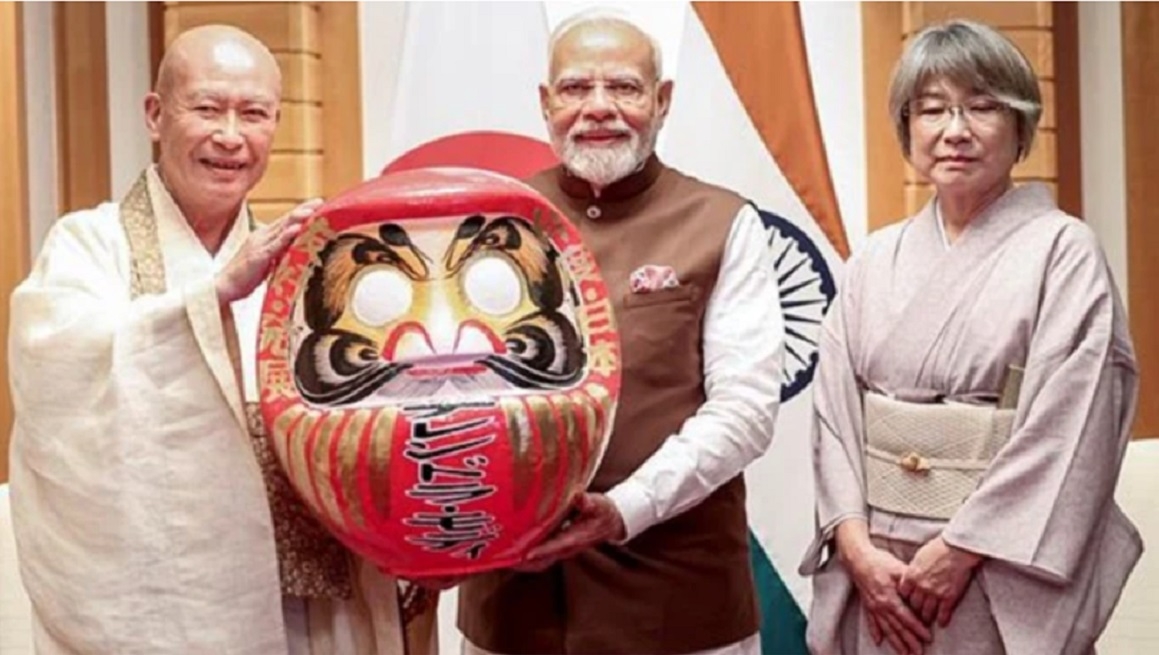 PM Modi Presented With Traditional Daruma Doll In Japans