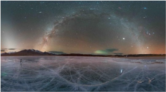 Zodiacal Light, Jupiter, And Frozen Ladakh Lake: Dorje Angchuk's Winter Trek Yields 360° Astronomical Image