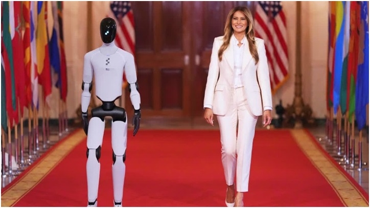 Melania Trump Presents Humanoid AI Robot That Speaks Bengali 10 Other Languages