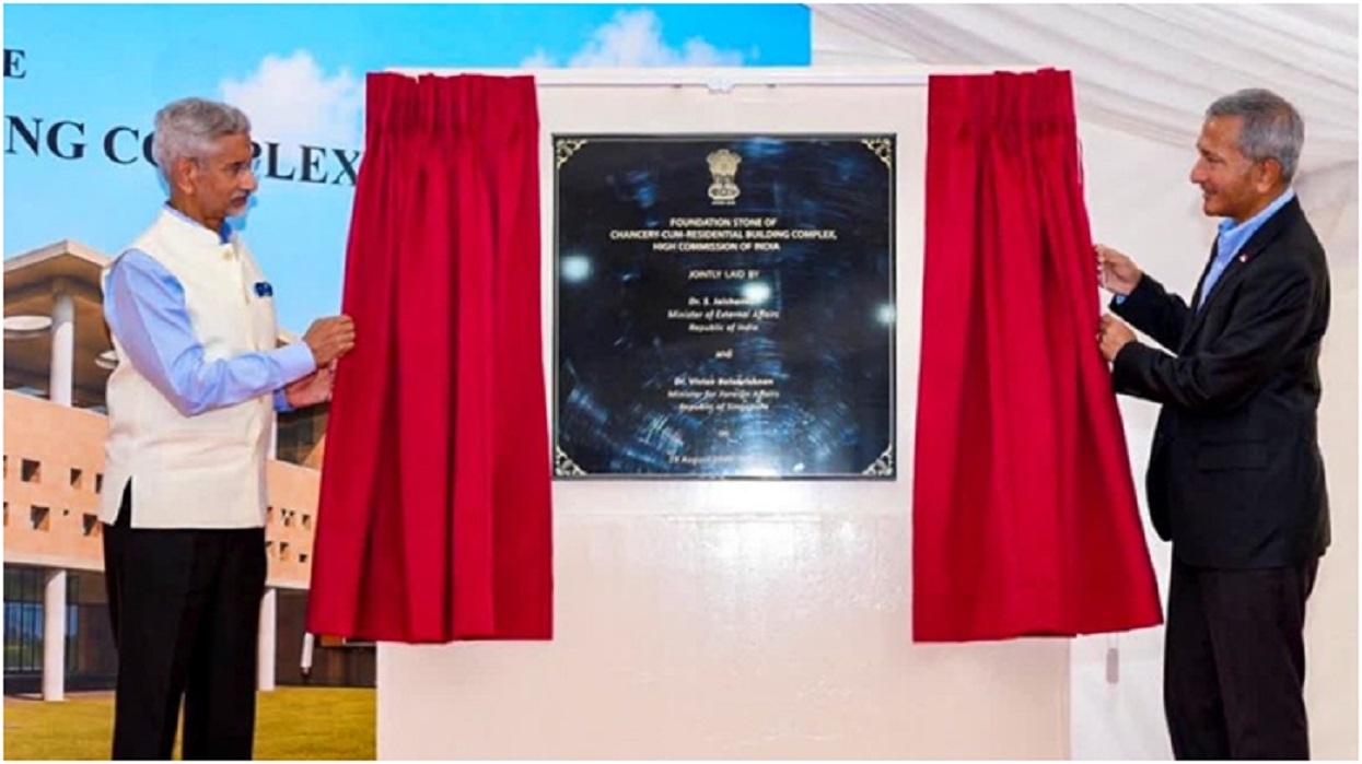 Jaishankar Lays Foundation Stone For New Indian High Commission Chancery In Singapore
